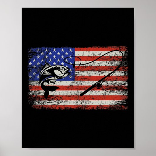 Amerikaanse vlag op 4 juli Onafhankelijkheidsdag G Poster (Voorkant)