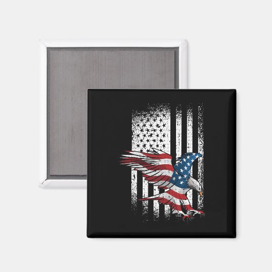 Amerikaanse vlag op 4 juli onafhankelijkheidsdag P Magneet (Voorkant / Achterkant)