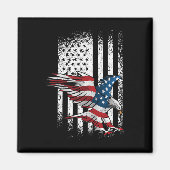 Amerikaanse vlag op 4 juli onafhankelijkheidsdag P Magneet (Voorkant)