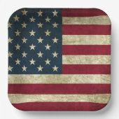 Amerikaanse vlag op 4 juli Onafhankelijkheidsdag Papieren Bordje (Voorkant)