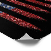 Amerikaanse vlag op 4 juli Onafhankelijkheidsdag Poster (Hoek)