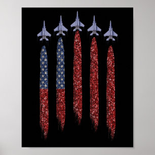 Amerikaanse vlag op 4 juli Onafhankelijkheidsdag Poster