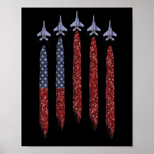 Amerikaanse vlag op 4 juli Onafhankelijkheidsdag Poster (Voorkant)