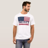 Amerikaanse vlag op 4 juli Onafhankelijkheidsdag T-shirt (Voorkant volledig)