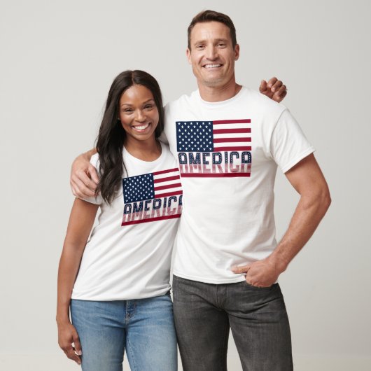 Amerikaanse vlag op 4 juli Onafhankelijkheidsdag T-shirt (Unisex)
