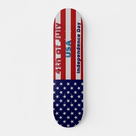 Amerikaanse vlag op 4 juli: Onafhankelijkheidsskat Persoonlijk Skateboard (Voorkant)