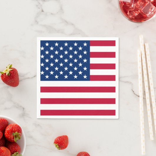Amerikaanse vlag op 4 juli Papier Napkin-set Servet (Insitu)