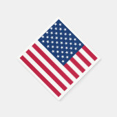 Amerikaanse vlag op 4 juli Papier Napkin-set Servet (Hoek)