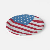 Amerikaanse vlag op 4 juli papieren bordje (Gekanteld)