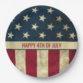 Amerikaanse vlag op 4 juli Papieren Bordje (Voorkant)