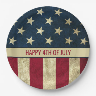 Amerikaanse vlag op 4 juli Papieren Bordje