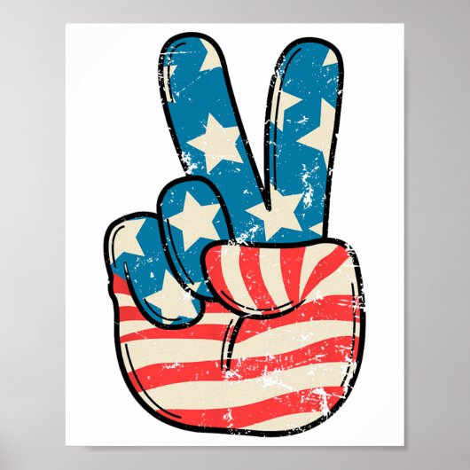 Amerikaanse vlag op 4 juli Patrioti Poster (Voorkant)