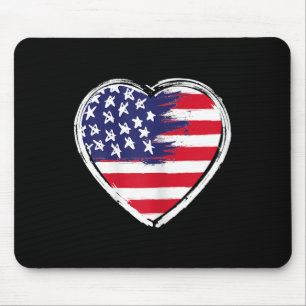 Amerikaanse vlag op 4 juli Patriottisch Amerikaans Muismat