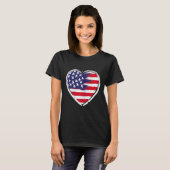 Amerikaanse vlag op 4 juli Patriottisch Amerikaans T-shirt (Voorkant volledig)