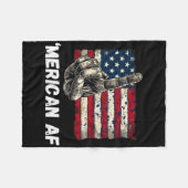 Amerikaanse vlag op 4 juli Patriottisch GIF Fleece Deken (Voorkant (Horizontaal))
