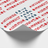 amerikaanse vlag op 4 juli picknick cadeaupapier (Hoek)