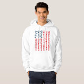 amerikaanse vlag op 4 juli picknick hoodie (Voorkant volledig)