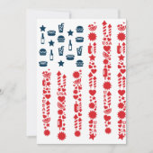 amerikaanse vlag op 4 juli picknick kaart (Voorkant)