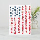 amerikaanse vlag op 4 juli picknick kaart (Staand voorkant)
