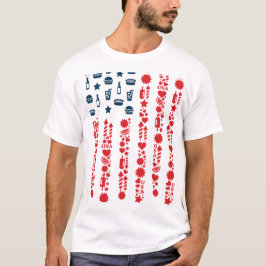 amerikaanse vlag op 4 juli picknick t-shirt