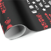 amerikaanse vlag op 4 juli picknick vuurwerk wit cadeaupapier (Rol Hoek)