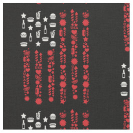 amerikaanse vlag op 4 juli picknick vuurwerk wit stof