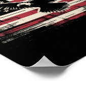 Amerikaanse vlag op 4 juli poster (Hoek)