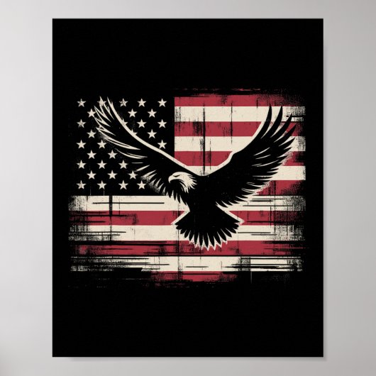 Amerikaanse vlag op 4 juli poster (Voorkant)