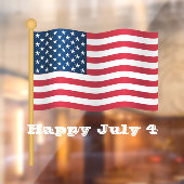 Amerikaanse vlag op 4 juli raamsticker (Vel 2)