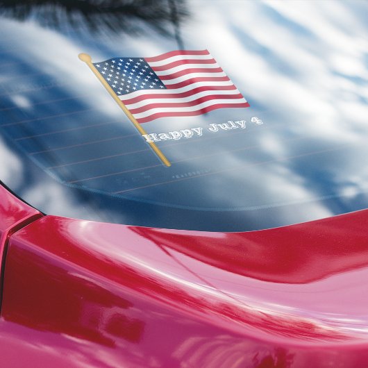 Amerikaanse vlag op 4 juli raamsticker