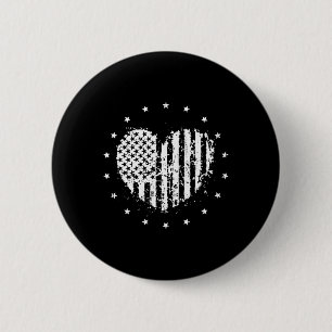 Amerikaanse vlag op 4 juli ronde button 5,7 cm
