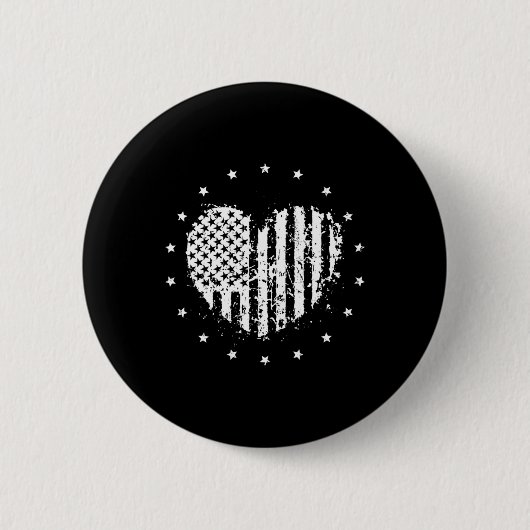 Amerikaanse vlag op 4 juli ronde button 5,7 cm (Voorkant)