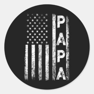 Amerikaanse vlag op 4 juli Ronde Sticker