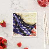 Amerikaanse vlag op 4 juli Servet (Insitu)