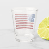 Amerikaanse vlag op 4 juli shot glas (Achterkant)