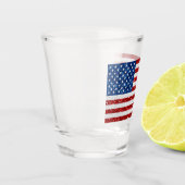 Amerikaanse vlag op 4 juli shot glas (Links)