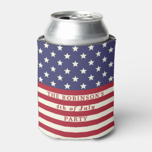 Amerikaanse vlag op 4 juli Stars en Stripes Custom Blikjeskoeler