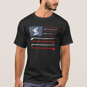 Amerikaanse vlag op 4 juli Surf patriottische surf T-shirt