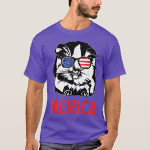 Amerikaanse vlag op 4 juli t-shirt