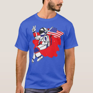 Amerikaanse vlag op 4 juli t-shirt