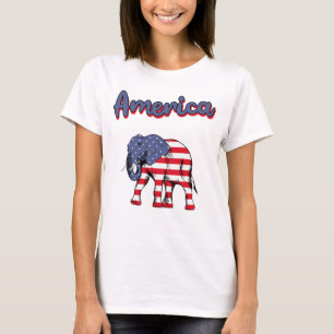 Amerikaanse vlag op 4 juli t-shirt
