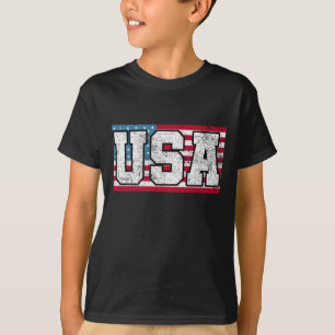 Amerikaanse vlag op 4 juli t-shirt