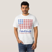 Amerikaanse vlag op 4 juli T-SHIRT (personaliseer (Voorkant volledig)