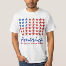 Amerikaanse vlag op 4 juli T-SHIRT (personaliseer