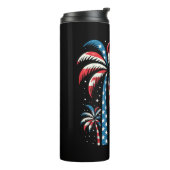 Amerikaanse vlag op 4 juli thermosbeker (Gedraaid links)