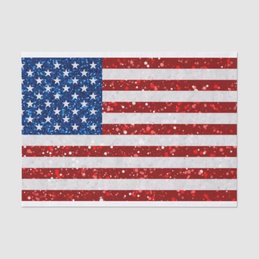 Amerikaanse vlag op 4 juli tissuepapier (Voorkant)