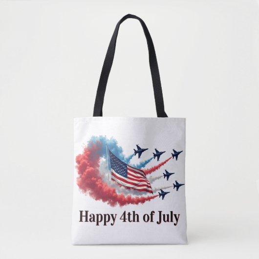 Amerikaanse vlag op 4 juli tote bag (Voorkant)