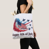 Amerikaanse vlag op 4 juli tote bag (Dichtbij)