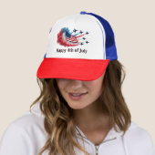Amerikaanse vlag op 4 juli trucker pet (In situ)