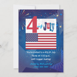 Amerikaanse vlag op 4 juli van Verenigde Staten va Kaart